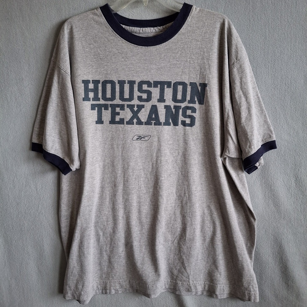 Reebok Men's XL Gray Houston Texas Tee‎ T-Shirt Cotton Blend